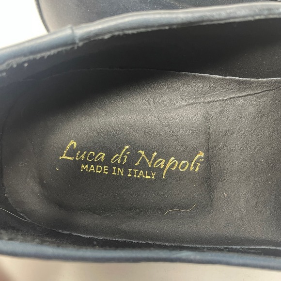 Luca di Napoli Size 42 Navy Blue Tassel Loafers Never Worn US size 9 - Picture 7 of 7